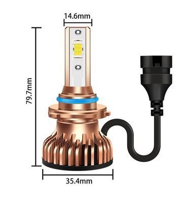 Купити LED лампи автомобільні S7 Mini H4 55W (9600lm 6000K +400% IP67 DC9-24V) 63385 LED Лампи S7