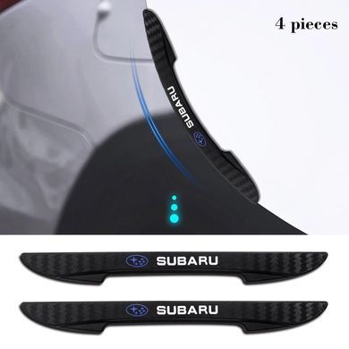 Купить Защитные противоударные полосы Subaru на края двери 16х147 мм Резина (наклейки) Черный 4 шт 89615 Отбойники для дверей авто