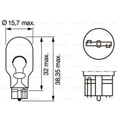 Купить Автолампа Двухконтактная бесцокольная Narva W16W 12V 1 шт (17631) 71315 Автолампы габаритные - Подсветка салона - Приборов
