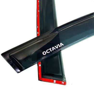 Купить Дефлекторы окон ветровики для Skoda Octavia A5 2004-2014 Liftback Хэтчбек Гибкие (Acrylic) 83052 Дефлекторы окон Skoda