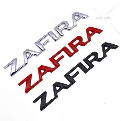 Купити Емблема напис ZAFIRA Зафіра 145х18 мм Червона (Завод) 88941 Емблема напис на іномарки
