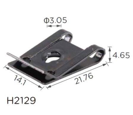 Купить Скоба под винт L-21, 76x14, 1 D=3 Форд, Шевроле, Форд (9431530, 9424837, 381818S2)H2129) 73849 Скоба Шайба Металлическая