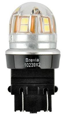 Купить LED автолампа Brevia Spower 12/24V P27/7W 6x2835SMD 330Lm 6000K CANbus W2,5x16d 2 шт (10239X2) 40183 Светодиоды - Brevia