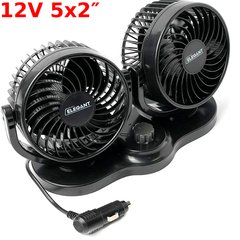 Купити Автомобільний вентилятор Elegant 12V на підставці два режими 12.7 см (EL101 548) 60478 Вентилятори та тепловентилятори для авто