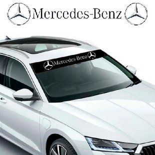 Купити Наклейка на лобове скло авто MERSEDES-BENZ 135 x 1000 мм Зовнішня Чорна 79413 Наклейки на автомобіль