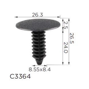 Купити Кліпса ошивки крила тримач порогів Ford N807535S (C3364) 74188 Фіксатор типу цвях
