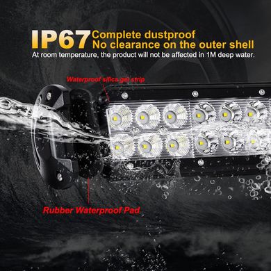 Купити Світлодіодна Балка фара LED / 914x107x73 mm / 234W / 3W*78 / 10-30V / Ближнє та Далеке світло 8464 Балка LED