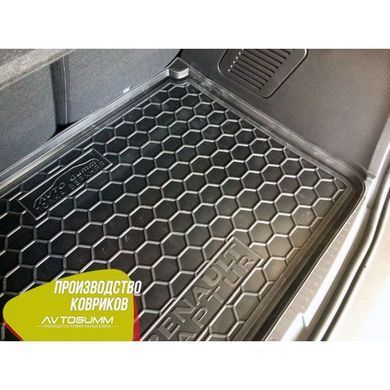 Купить Автомобильный коврик в багажник Renault Captur 2015- верхняя полка / Резиновый (Avto-Gumm) 28705 Коврики для Renault