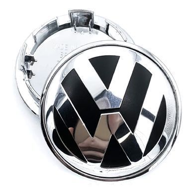 Купить Колпачки заглушки на литые диски Volkswagen 65 / 56 мм Хром 1 шт (5G0601171B) 91341 Колпачки на титаны