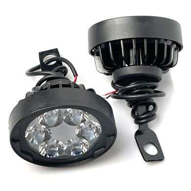 Купити Додаткова LED фара 10W (1.5W*6) 10-60V 65x50x35 мм Дальній 104-10W 2 шт 8514 LED Фари Пластиковий корпус