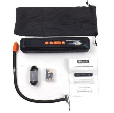 Купити Автомобільний компресор Бездротовий Force PLUS Повербанк 12V 6000 mAh 10Атм 4-режиму LED USB 5V-2.4A (EL100 015) 87033 Електричні автомобільні компресори