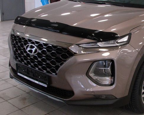 Купить Дефлектор капота мухобойка для Hyundai Santa Fe 2018- 5165 Дефлекторы капота Hyundai