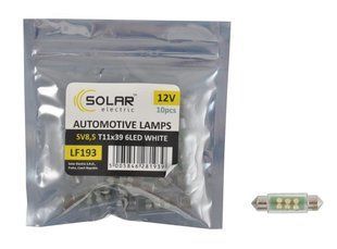 Купити Світлодіод 12V 39mm T11 6LED білий 10шт 26042