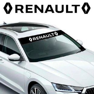 Купить Наклейка на лобовое стекло авто RENAULT 135 x 1000 мм Наружная Черная Надпись 79414 Наклейки на автомобиль