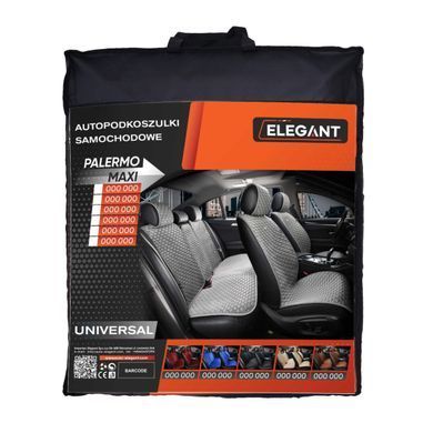 Купить Накидки для сидений Алькантара Elegant Palermo комплект Серые 9860 Накидки для сидений Premium (Алькантара)