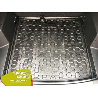 Купити Автомобільний килимок в багажник Skoda Fabia 3 2015 - Універсальний / Гумовий (Avto-Gumm) 27768 Килимки для Skoda