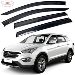 Купить Дефлекторы окон ветровики HIC для Hyundai Santa Fe 2012-2018 Oригинал (HY38) 60329 Дефлекторы окон Hyundai