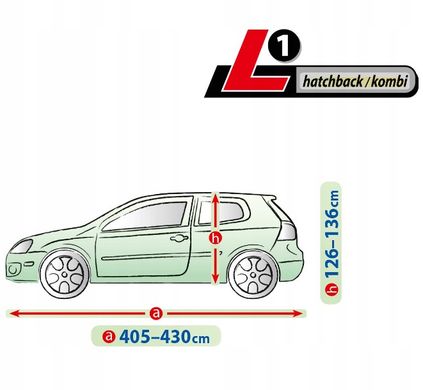 Купити Тент автомобільний для Хечбека Універсала L1 430 х 148 x 136 см Membrane Garage (5-4727-248-3050) 75081 Тенти для Універсалів та Хечбеків