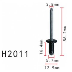 Купить Заклепки металлическая Toyota, Mitsubishi (9026906017, 90269A0005, MR328796)H2011) 73740 Заклепки