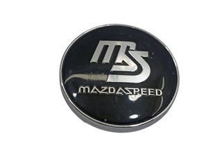 Купити Ковпак колеса Mazda speed чорний 60 мм пластик метал 1 шт (ковпачок диска) 94662 Ковпачки на титани
