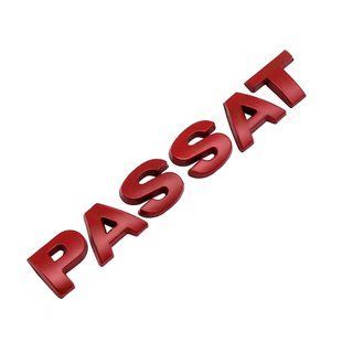 Купити Емблема напис Passat метал (прямі літери) 115х16 мм Червона на скотчі 17803 89030 Емблема напис на іномарки