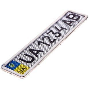 Купить Рамка номера Vitol нержавейка с сеткой 1 шт (РНС-55055) 97995 Рамка номера - Универсальная - Американский тип