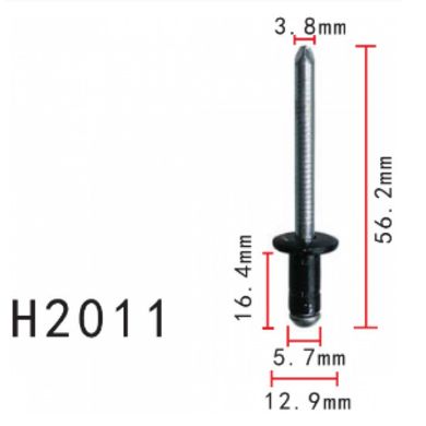 Купити Заклепки металева Toyota, Mitsubishi (9026906017, 90269A0005, MR328796)H2011) 73740 Заклепки