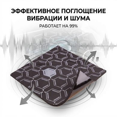 Купити Авто Віброізоляція MultiSoft на клейовій основі 6 мм 700 х 500 мм 1 шт 100699 Шумовіброізоляція