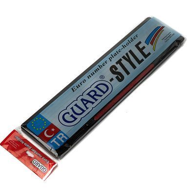 Купить Рамка номера GUARD-Style со стеклом красный катафот 1 шт Оригинал (SAK 45) 32038 Рамка номера - Со Стеклом