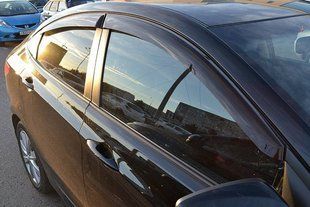 Купить Дефлекторы окон ветровики для Hyundai Solaris седан 2010 4237 Дефлекторы окон Hyundai