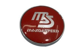 Купити Ковпак колеса Mazda speed червоний 60 мм пластик метал 1 шт (ковпачок диска) 94663 Ковпачки на титани