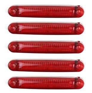 Купити Габарит LED прямокутний 100х15 мм 2/24V 6 діодів Червоний галаксі 5 шт (MRТ 24 К 055) 38614 Габаритні вогні