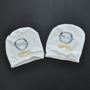 Купить Чехлы на подголовники для Opel (1990-2024) универсальные ткань белые 2 шт 26285 Чехлы на подголовники