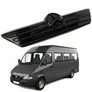 Купить Зимняя накладка на решетку радиатора Mercedes Sprinter CDI 2000-2006 / Большая решетка без рамки / Глянец FLY 8100 Зимние накладки на решетку радиатора