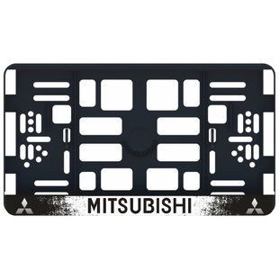 Купить Рамка номера Mitsubishi под Американский номер 300х150 мм Цветной Логотип 86629 Рамка номера - Универсальная - Американский тип