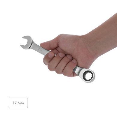 Купить Ключ комбинированный с трещоткой 17мм Cr-V; PROF DIN3113 INTERTOOL XT-1357 78228 Гаечные ключи и Наборы