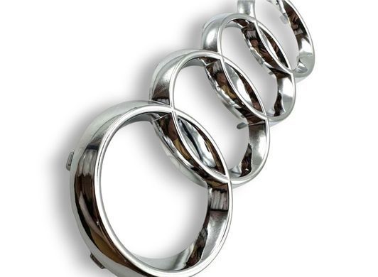 Купить Эмблема передняя Audi Хром 273х96 мм (на усиках) (Завод) 88529 Эмблемы на иномарки