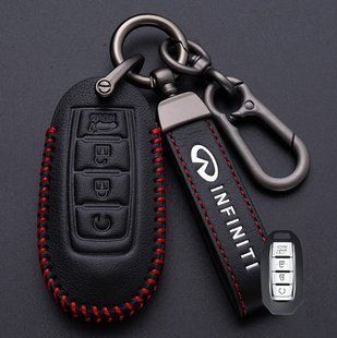 Купить Чехол для автоключей Infiniti с Брелоком Брелоком Карабин Оригинал (4 кнопки №2) 66807 Чехлы для автоключей (Оригинал)