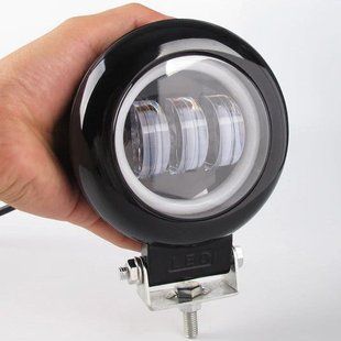 Купить Светодиодная дополнительная LED фара Круглая D115x60 mm / Линза с ДХО / 45W / 15Wх3 / 10-30V / 1 шт 8802 Дополнительные LЕD фары