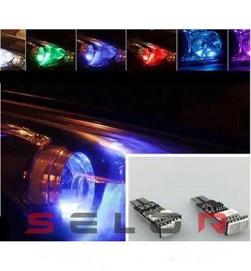 Купить Светодиод 12V Т10 RGB свет 6 SMD режим Страбоскоп с пультом 1 шт 39971