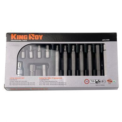 Купить Набор бит Hex шестигранники King Roy 15 предметов Оригинал (31558) 57841 Наборы инструментов