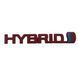 Купити Емблема напис Hybrid Червона 150х24мм метал (на скотчі) 90629 Емблема напис на іномарки
