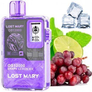 Купити Lost Mary OS12000 Grape Lemon Ice (Виноград Лимон Лід) 84160 Одноразові системи