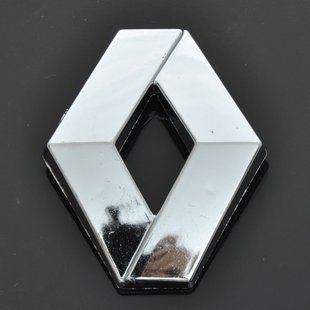 Купити Емблема для Renault Megane Laguna 77 x 94 x 11 мм пластикова вигнута 21576 Емблеми на іномарки