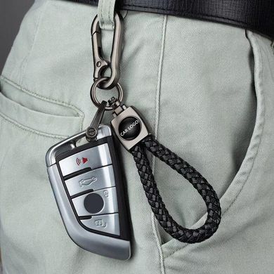 Купить Кожаный плетеный брелок для Audi для авто ключей с карабином 34052 Брелки для автоключей