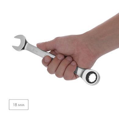 Купить Ключ комбинированный с трещоткой 18мм Cr-V; PROF DIN3113 INTERTOOL XT-1358 78229 Гаечные ключи и Наборы