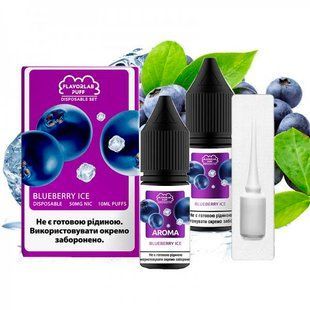 Купити Piдина Самозаміс Flavorlab Disposable Puff 10мл 50мг Blueberry Ice Чорниця лід 79853 Рідини FL