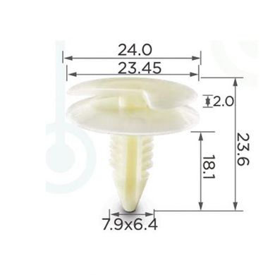 Купить Клипса для обшивки салона (ОЭМ 20451401, 20480475, 15941) (C0020) 74093 Фиксатор типа гвоздь