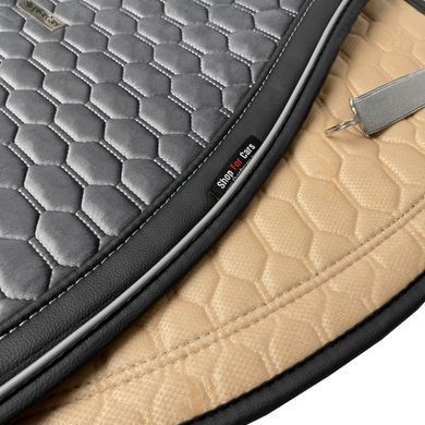 Купити Накидка для передніх сидінь Алькантара Palermo Premium Сірі 1 шт 86419 Накидки для сидінь Premium (Алькантара)