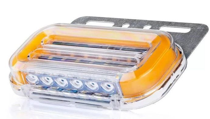 Купити Габаритний вогонь LED для вантажівки 12/24В 110х40 см Функція повороту / Підсвічування номера Жовтий 4 шт 42581 Габаритні вогні